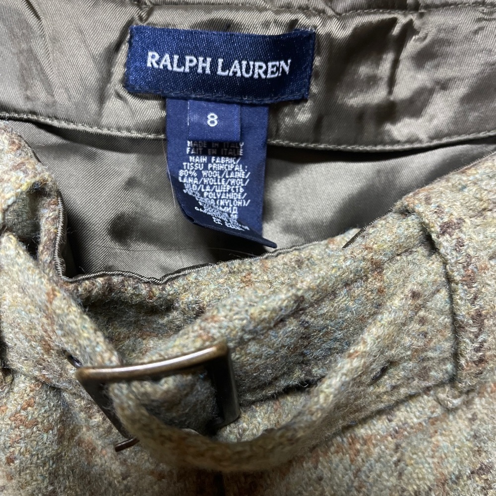 Ralph Lauren Tweed Lined French Blazer Shorts Wool Blend Girl Sz 8 Made In Italy - Picture 6 of 12